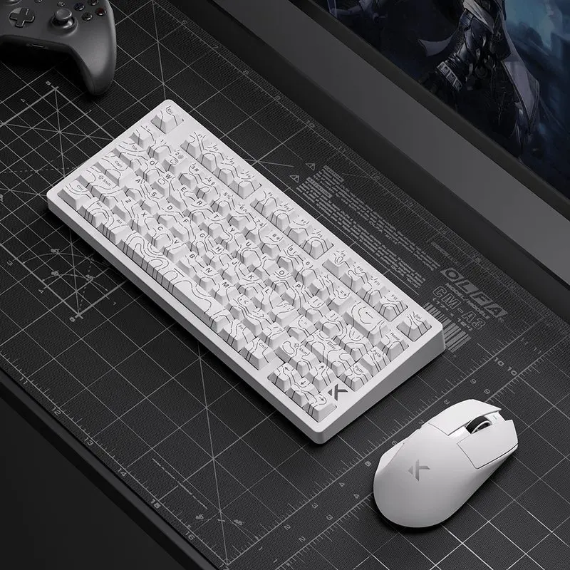 MCHOSE Jet 75 Hall Effect Magnetic Switch Gaming Keyboard, White Topographic 7 MCHOSE Jet 75 Hall Effect Magnetic Switch Gaming Keyboard, White Topographic - Image 7