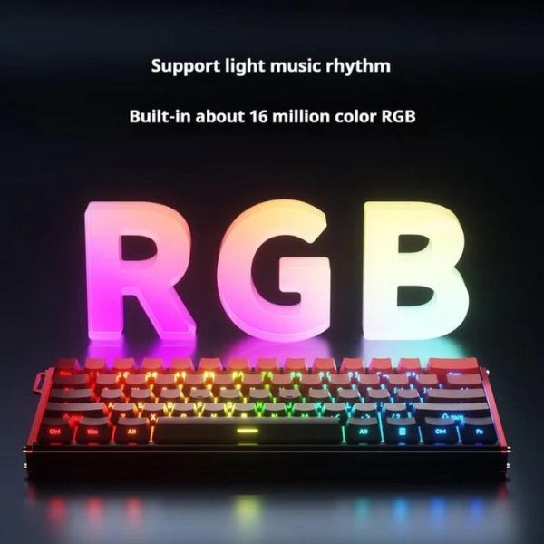 Ajazz ALUX 60 Plus HE Aluminum Keyboard, Gradient Red - Image 3