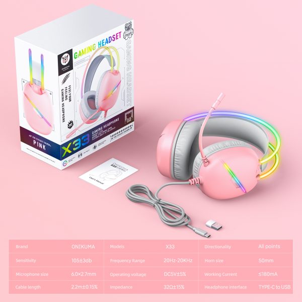 ONIKUMA X33 Wired Gaming Headset - Image 23