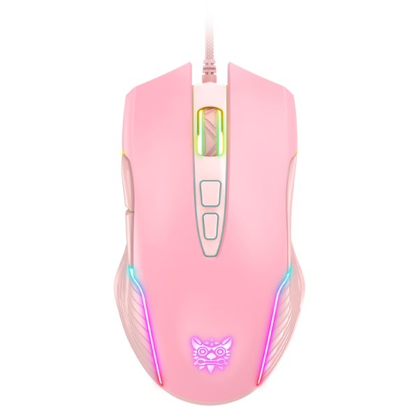 ONIKUMA CW905 Wired Gaming Mouse, Pink