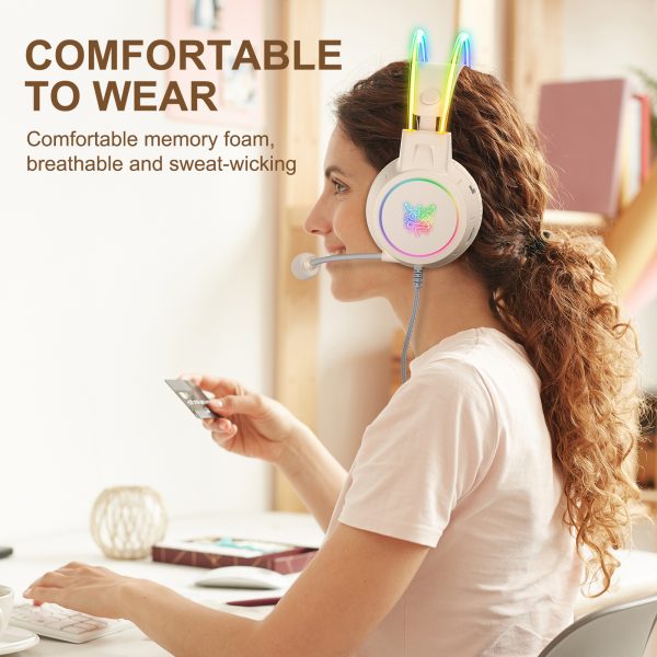 ONIKUMA X15 Pro Wired Gaming Headset, White - Image 8