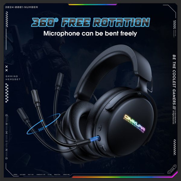 ONIKUMA GT819 Tri-Mode Wireless Gaming Headset - Image 4