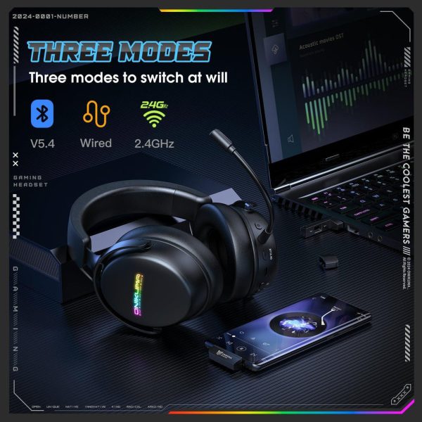 ONIKUMA GT819 Tri-Mode Wireless Gaming Headset - Image 7