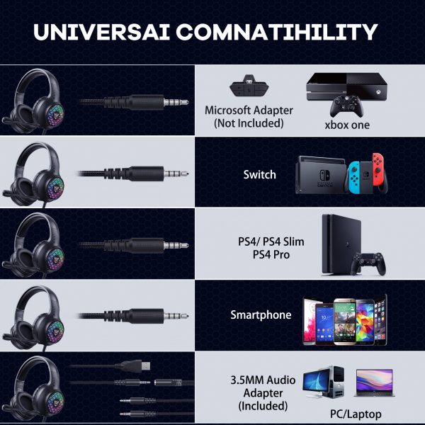 ONIKUMA X7 PRO Wired RGB Gaming Headset - Image 2