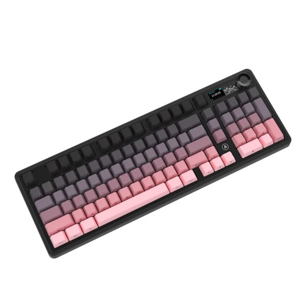 Ajazz AK980 Tri-mode with TFT Color Screen Hot-Swappable Mechanical Keyboard, Black Pink - Image 7