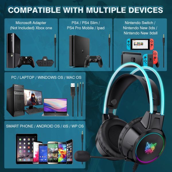 ONIKUMA X15 Pro Wired Gaming Headset, Black - Image 9