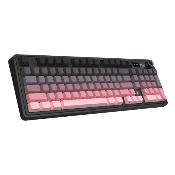 Ajazz AK980 Tri-mode with TFT Color Screen Hot-Swappable Mechanical Keyboard, Black Pink - Image 5