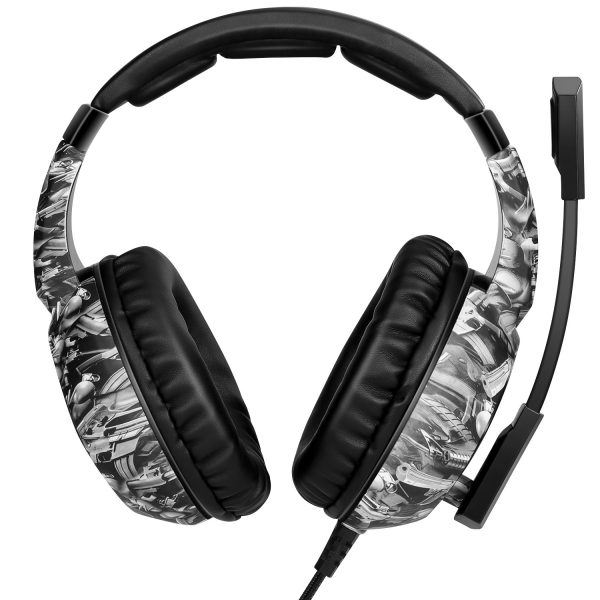 ONIKUMA K19 RGB Gaming Headphone, Camou-Gray - Image 4