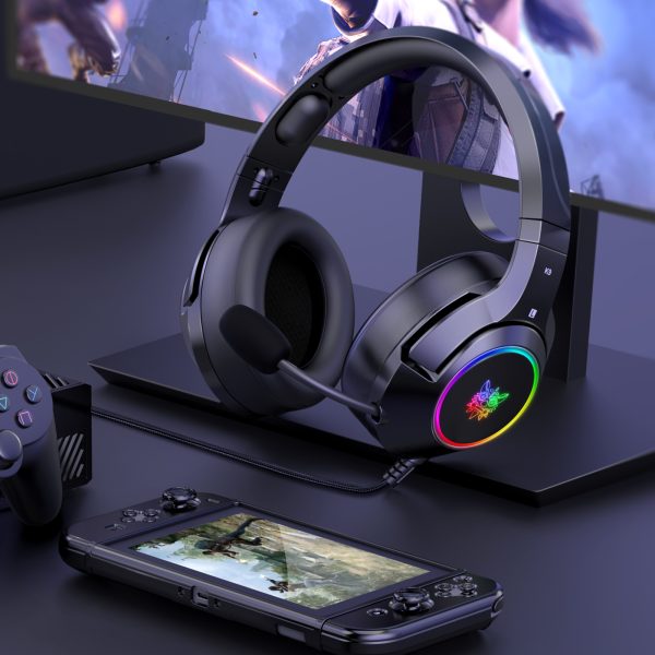 ONIKUMA K9 RGB Stereo Gaming Headset, Black - Image 4