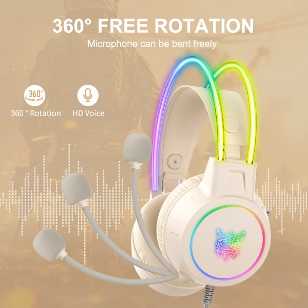 ONIKUMA X15 Pro Wired Gaming Headset, White - Image 12