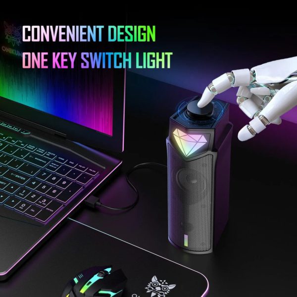 ONIKUMA L1 RGB Computer Speaker Black - Image 8