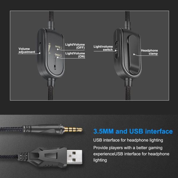 ONIKUMA K8 Wired Stereo Gaming Headphone, Black - Image 11