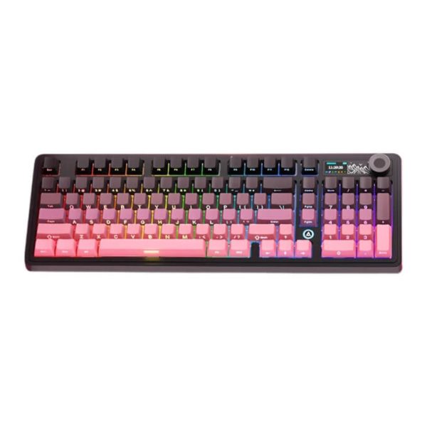 Ajazz AK980 Tri-mode with TFT Color Screen Hot-Swappable Mechanical Keyboard, Black Pink - Image 2