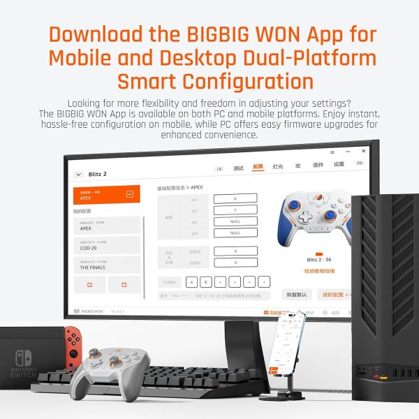 BIGBIG WON BLITZ2 Tri-Mode Wireless Controller with TMR Joysticks - Image 11