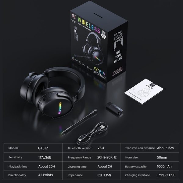 ONIKUMA GT819 Tri-Mode Wireless Gaming Headset - Image 8