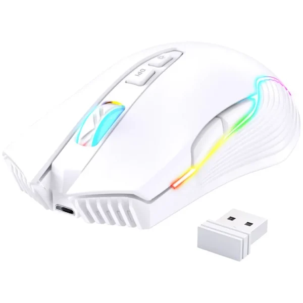 ONIKUMA CW905 2.4G Wireless Rechargeable Gaming Mouse, White - Image 2