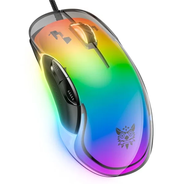 ONIKUMA CW925 RGB Backlit Wired Gaming Mouse, Black - Image 2