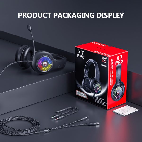 ONIKUMA X7 PRO Wired RGB Gaming Headset - Image 9