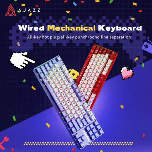 Ajazz AK870 MC Hot-Swappable Mechanical Keyboard - Image 5