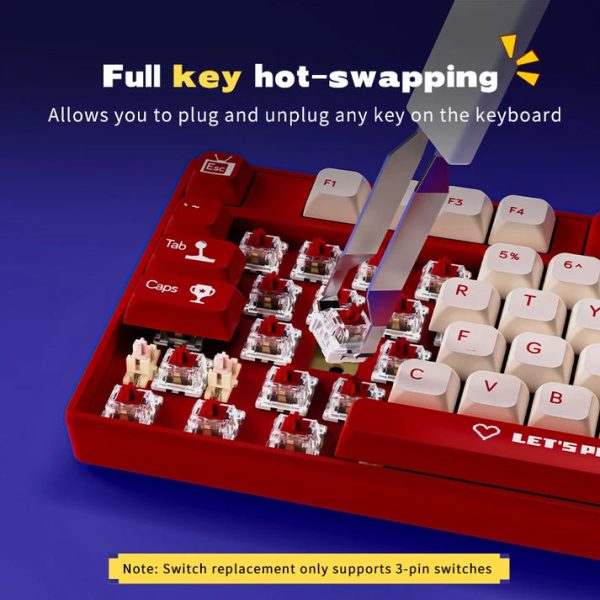 Ajazz AK870 MC Hot-Swappable Mechanical Keyboard - Image 8