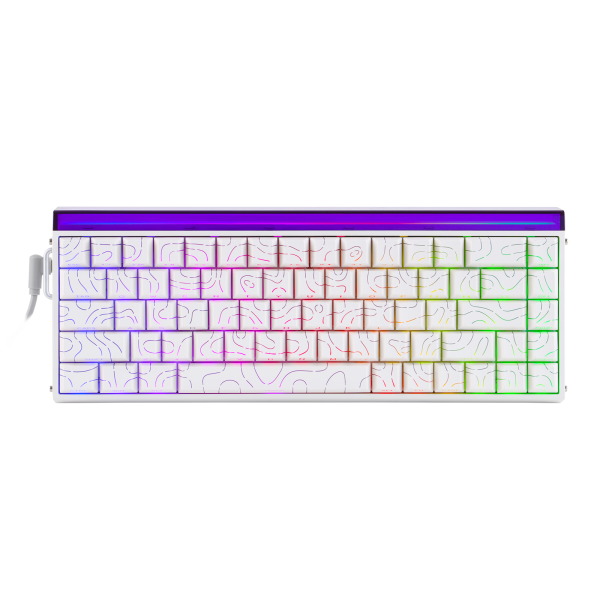 AULA HERO 68 HE Wired Hot-Swappable Magnetic Switch Gaming Keyboard, White Contour (Black King Switch) - Image 8