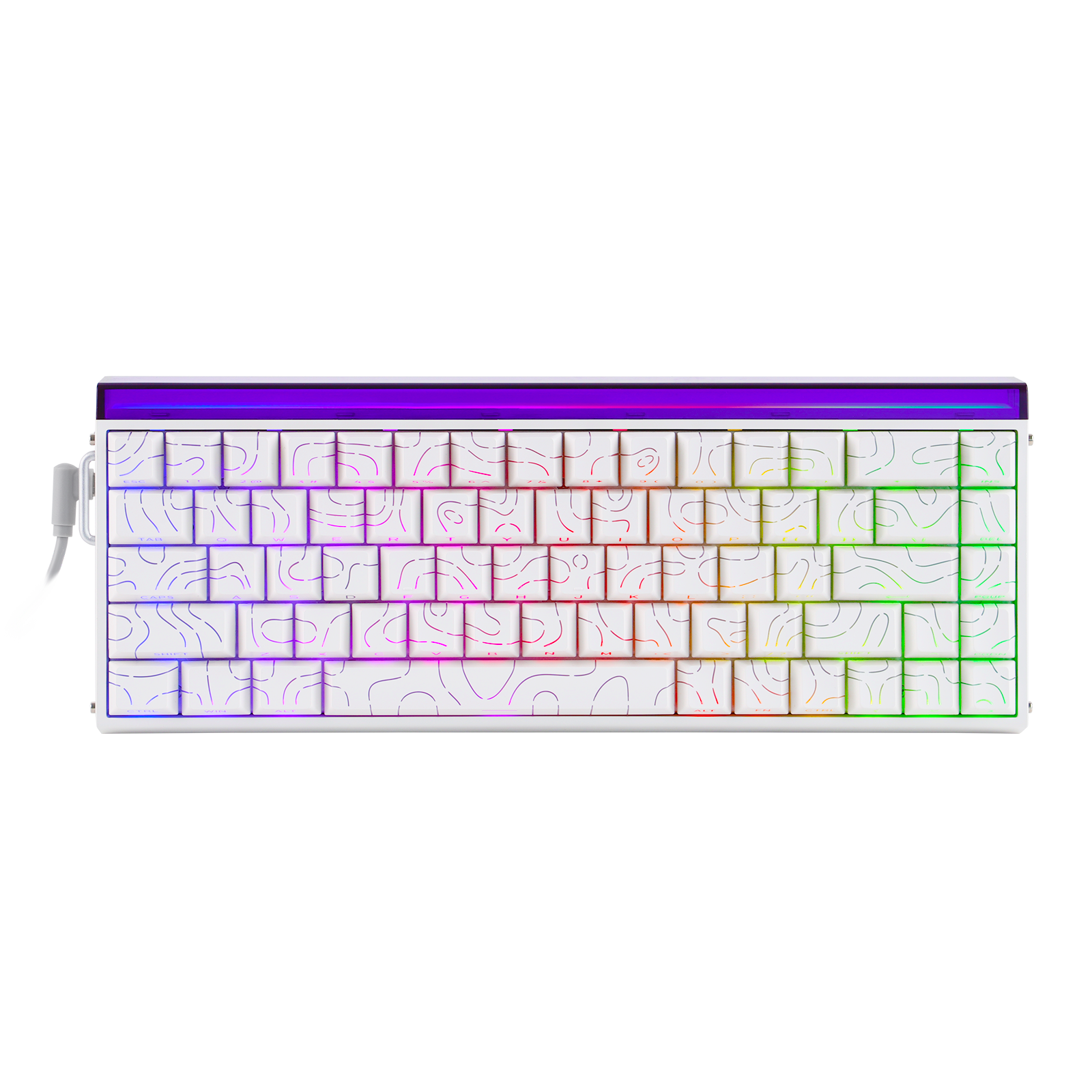 AULA HERO 68 HE Wired Hot-Swappable Magnetic Switch Gaming Keyboard, White Contour (Black King Switch) 8 AULA HERO 68 HE Wired Hot-Swappable Magnetic Switch Gaming Keyboard, White Contour (Black King Switch) - Image 8