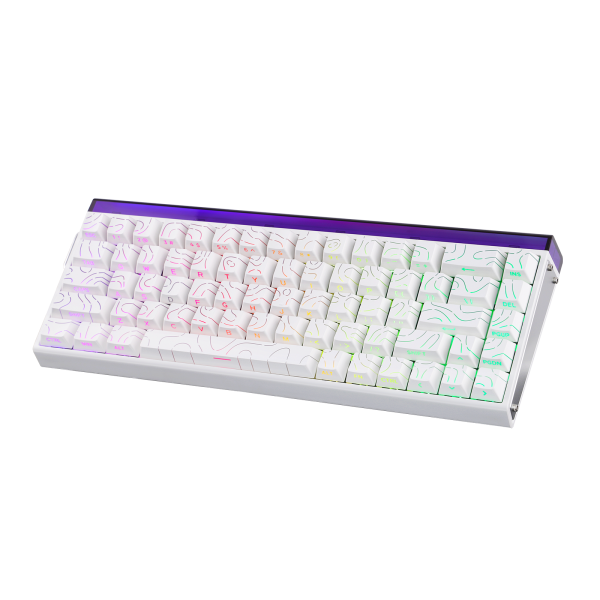 AULA HERO 68 HE Wired Hot-Swappable Magnetic Switch Gaming Keyboard, White Contour (Black King Switch) - Image 2