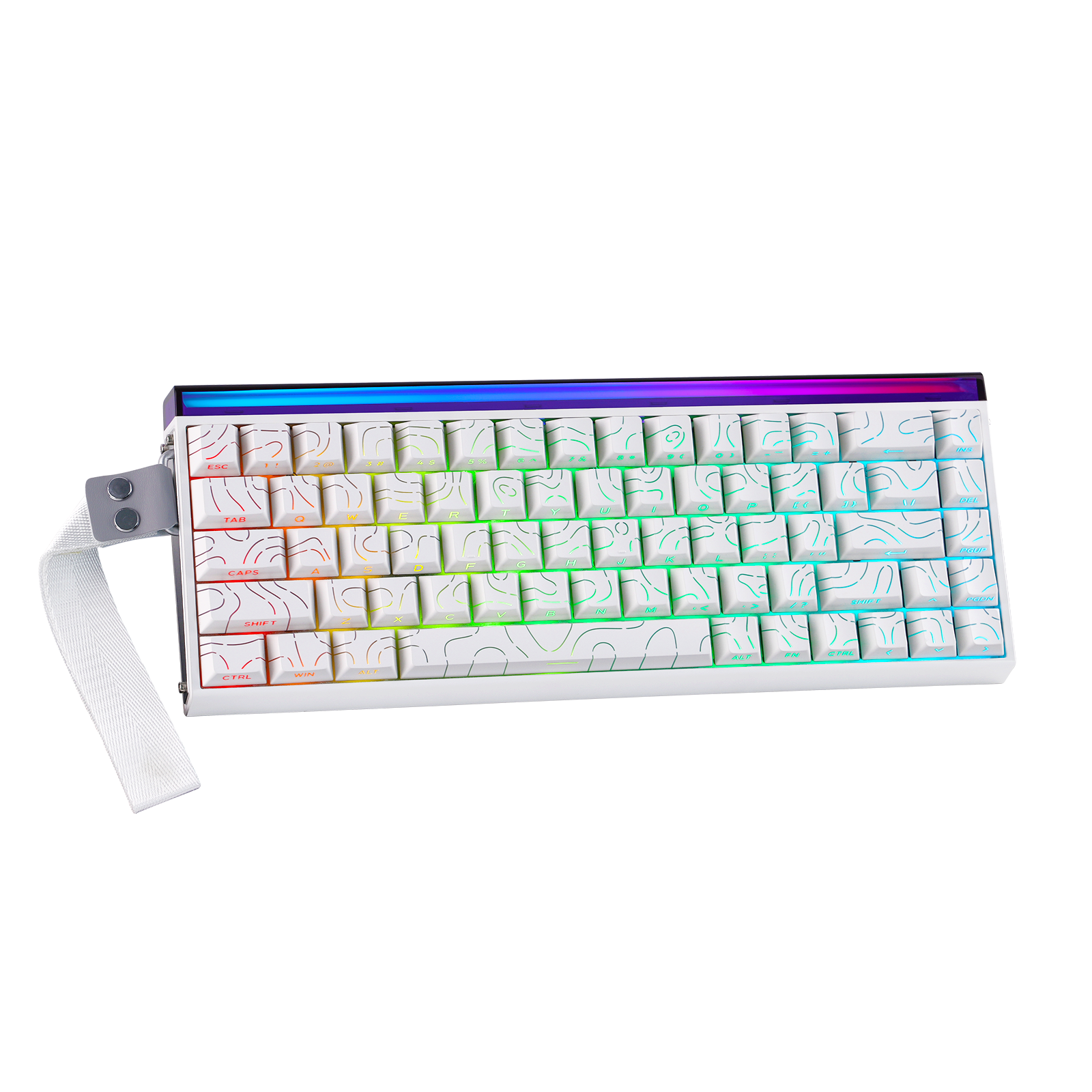 AULA HERO 68 HE Wired Hot-Swappable Magnetic Switch Gaming Keyboard, White Contour (Black King Switch) 7 AULA HERO 68 HE Wired Hot-Swappable Magnetic Switch Gaming Keyboard, White Contour (Black King Switch) - Image 7