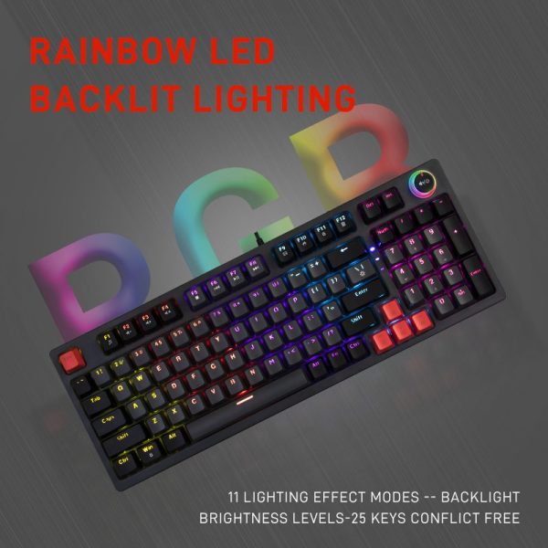 Jedel KL-114 RGB Gaming Mechanical Keyboard - Image 2