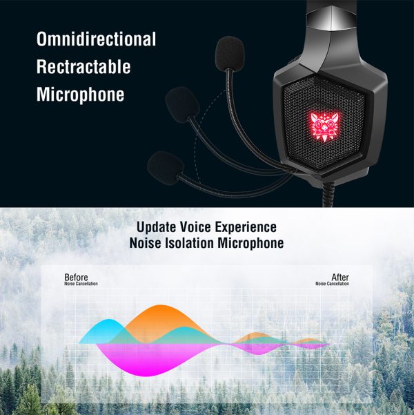 ONIKUMA K8 Wired Stereo Gaming Headphone, Black - Image 7
