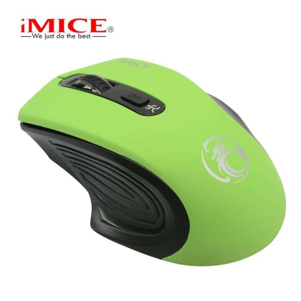 IMice G-1800 Wireless Silent Optical Gaming Mouse-Green