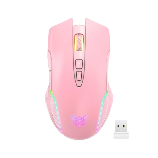 ONIKUMA CW905 2.4G Wireless Rechargeable Gaming Mouse, Pink
