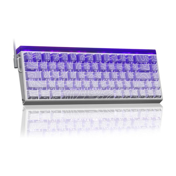 AULA HERO 68 HE Wired Hot-Swappable Magnetic Switch Gaming Keyboard, Purple Contour (Dragon King Switch) - Image 4
