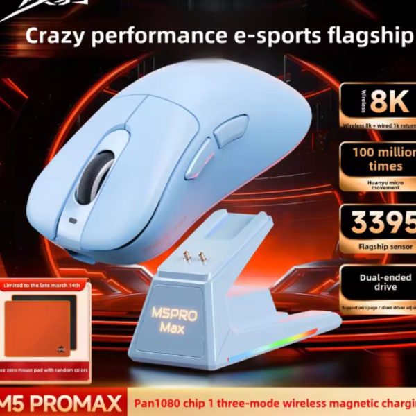 Lingbao M5 Pro Max Ultra-Fast Tri-Mode Wireless Gaming Mouse - Image 4