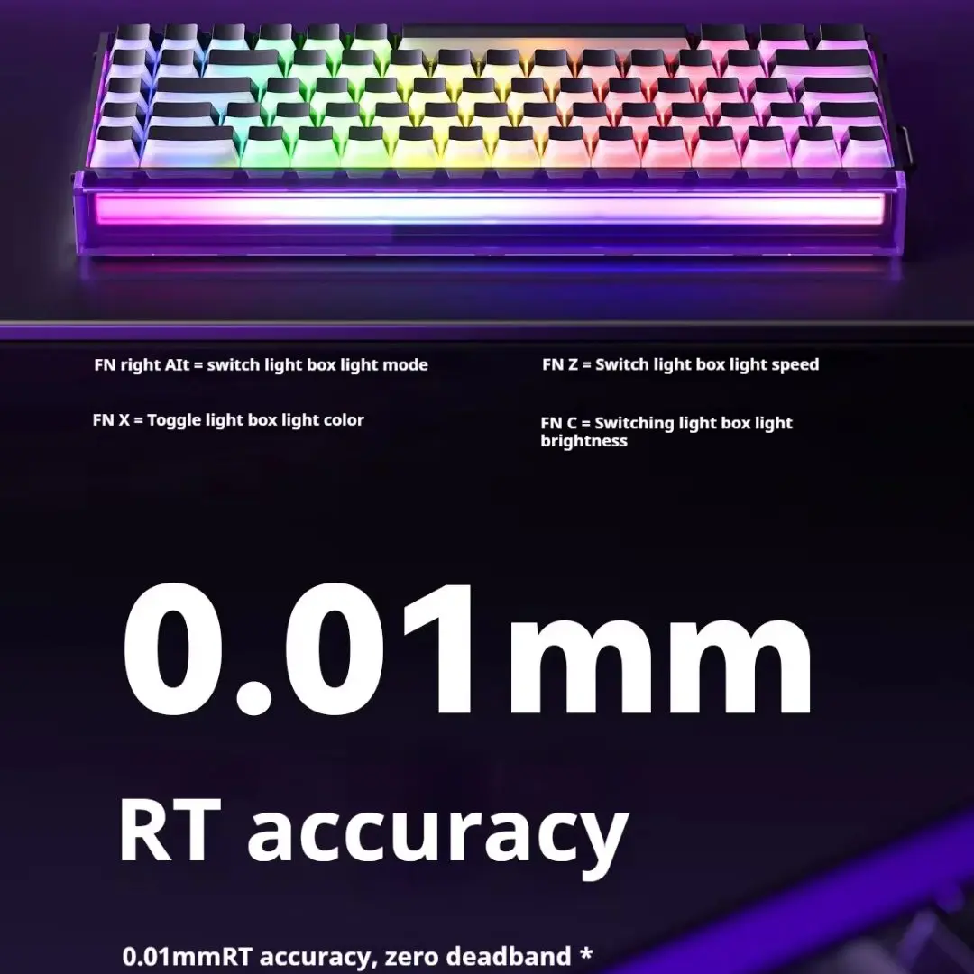 AULA HERO 68 HE Wired Hot-Swappable Magnetic Switch Gaming Keyboard, White Contour (Black King Switch) 22 AULA HERO 68 HE Wired Hot-Swappable Magnetic Switch Gaming Keyboard, White Contour (Black King Switch) - Image 22