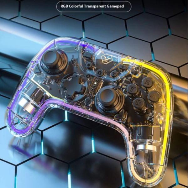 Aolion AL-NS2258-T Wireless Gamepad with Hall Joystick, Transparent - Image 3
