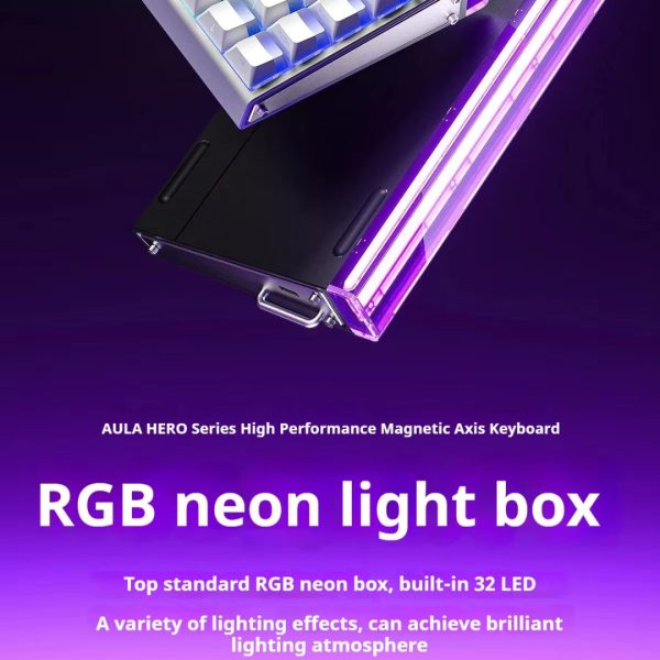 AULA HERO 68 HE Wired Hot-Swappable Magnetic Switch Gaming Keyboard, Purple Contour (Dragon King Switch) - Image 15