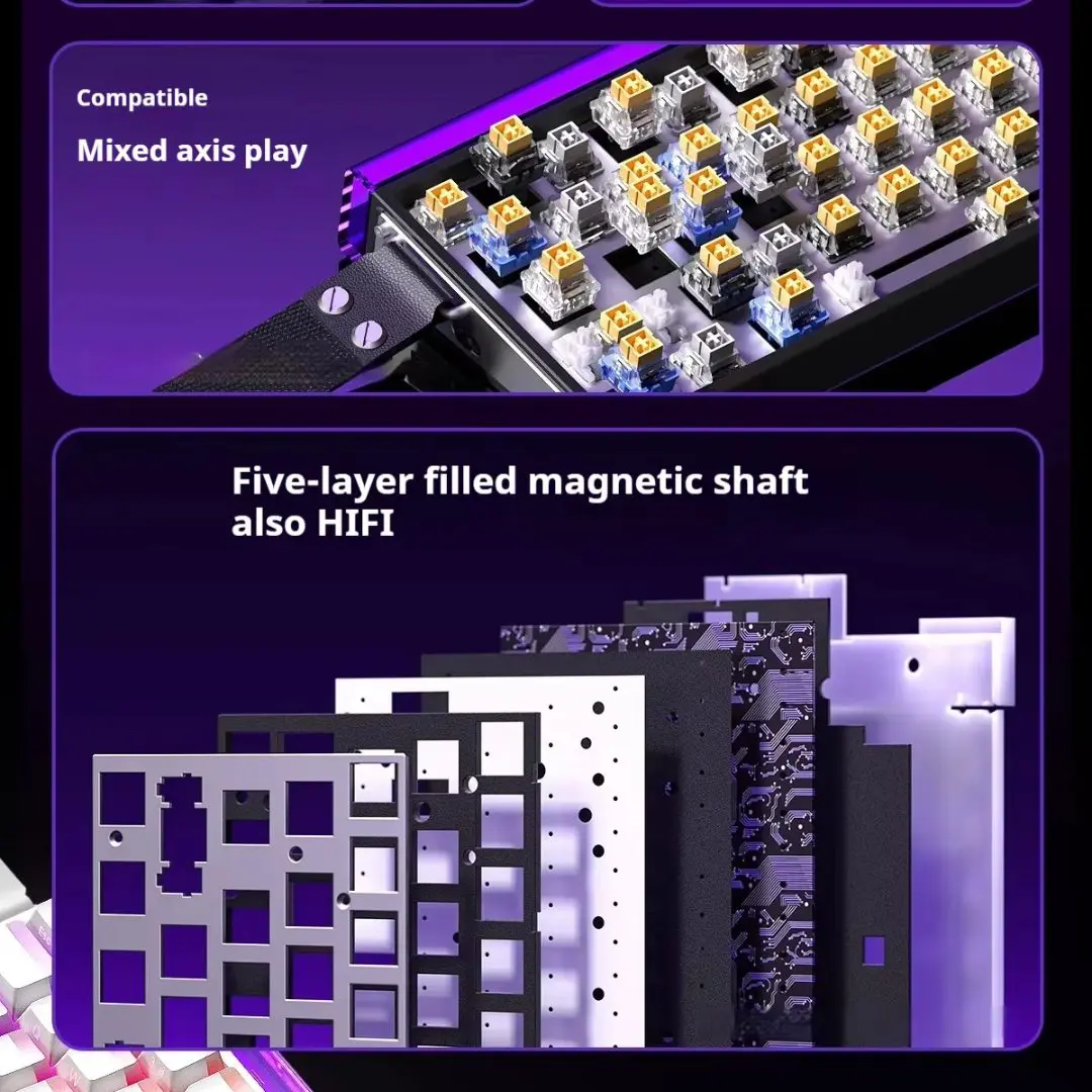 AULA HERO 68 HE Wired Hot-Swappable Magnetic Switch Gaming Keyboard, White Contour (Black King Switch) 24 AULA HERO 68 HE Wired Hot-Swappable Magnetic Switch Gaming Keyboard, White Contour (Black King Switch) - Image 24