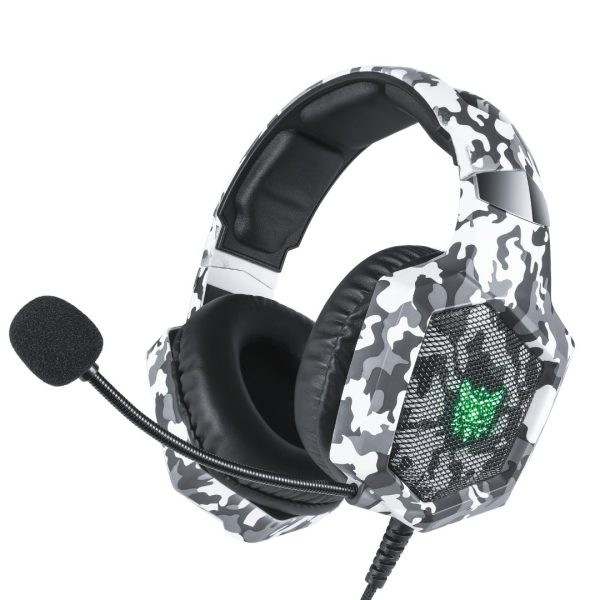 ONIKUMA K8 Wired Stereo Gaming Headphone, Camouflage White