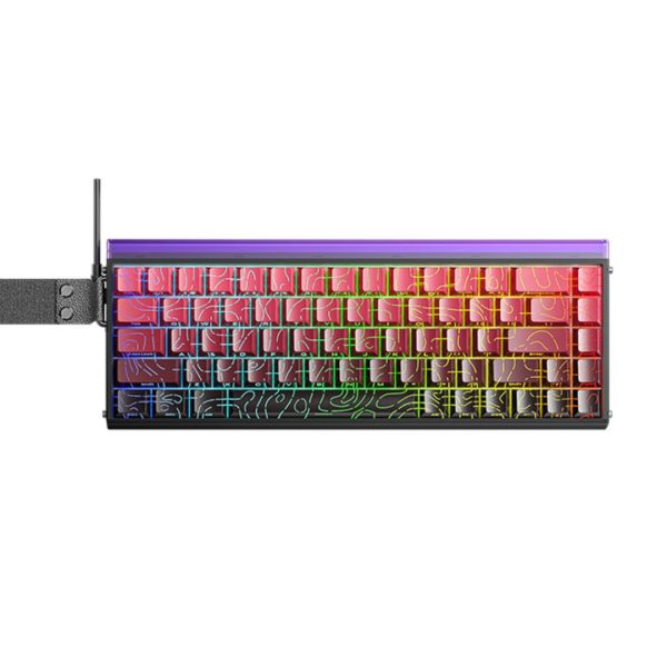 AULA HERO 68 HE Wired Hot-Swappable Magnetic Switch Gaming Keyboard, Black Pink Gradient (Dragon King Switch)