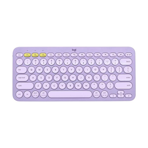 Logitech K380 Bluetooth Multi-Device Keyboard, Lavender Lemonade