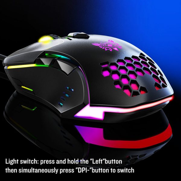 ONIKUMA CW902 Wired Gaming Mouse, Black - Image 7