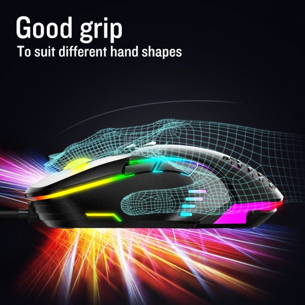 ONIKUMA CW902 Wired Gaming Mouse, Black - Image 6