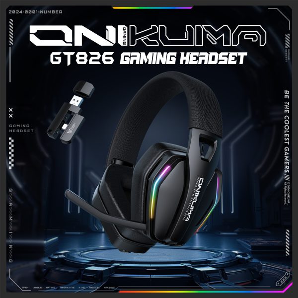ONIKUMA GT826 Tri-Mode Wireless Gaming Headphone - Image 6