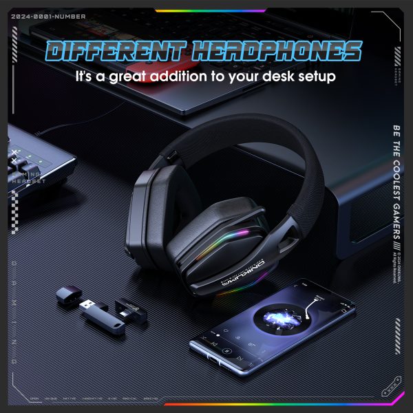 ONIKUMA GT826 Tri-Mode Wireless Gaming Headphone - Image 9