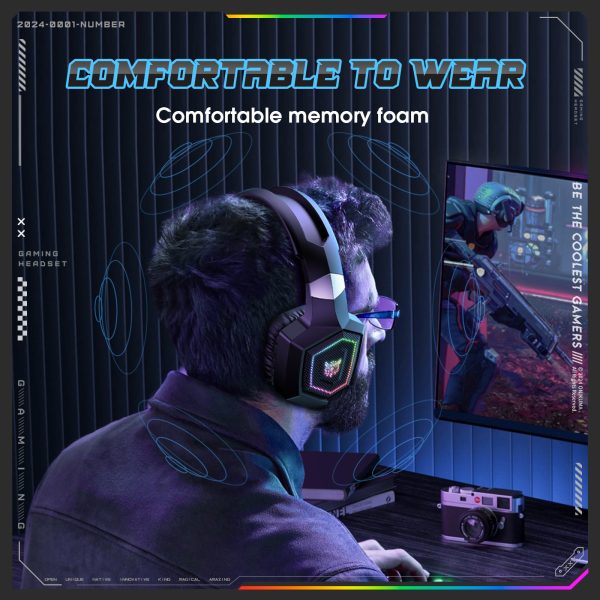 ONIKUMA GT806 Tri-Mode Wireless Gaming Headphone, Black - Image 11