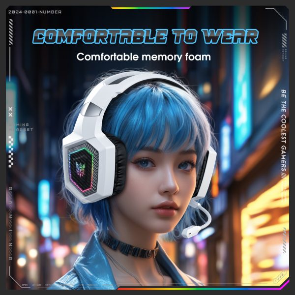 ONIKUMA GT806 Tri-Mode Wireless Gaming Headphone, White - Image 11