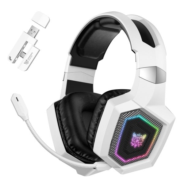 ONIKUMA GT806 Tri-Mode Wireless Gaming Headphone, White