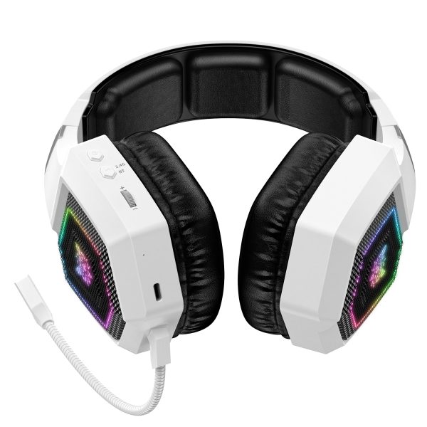 ONIKUMA GT806 Tri-Mode Wireless Gaming Headphone, White - Image 3