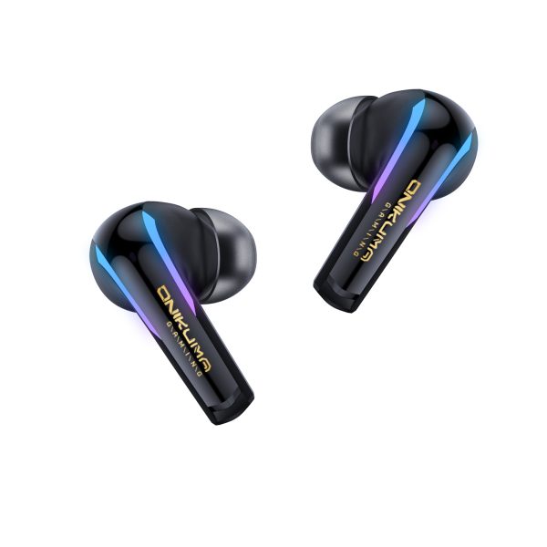 ONIKUMA T27 2.4G Wireless Gaming Earbuds with ENC Mic, Black - Image 9